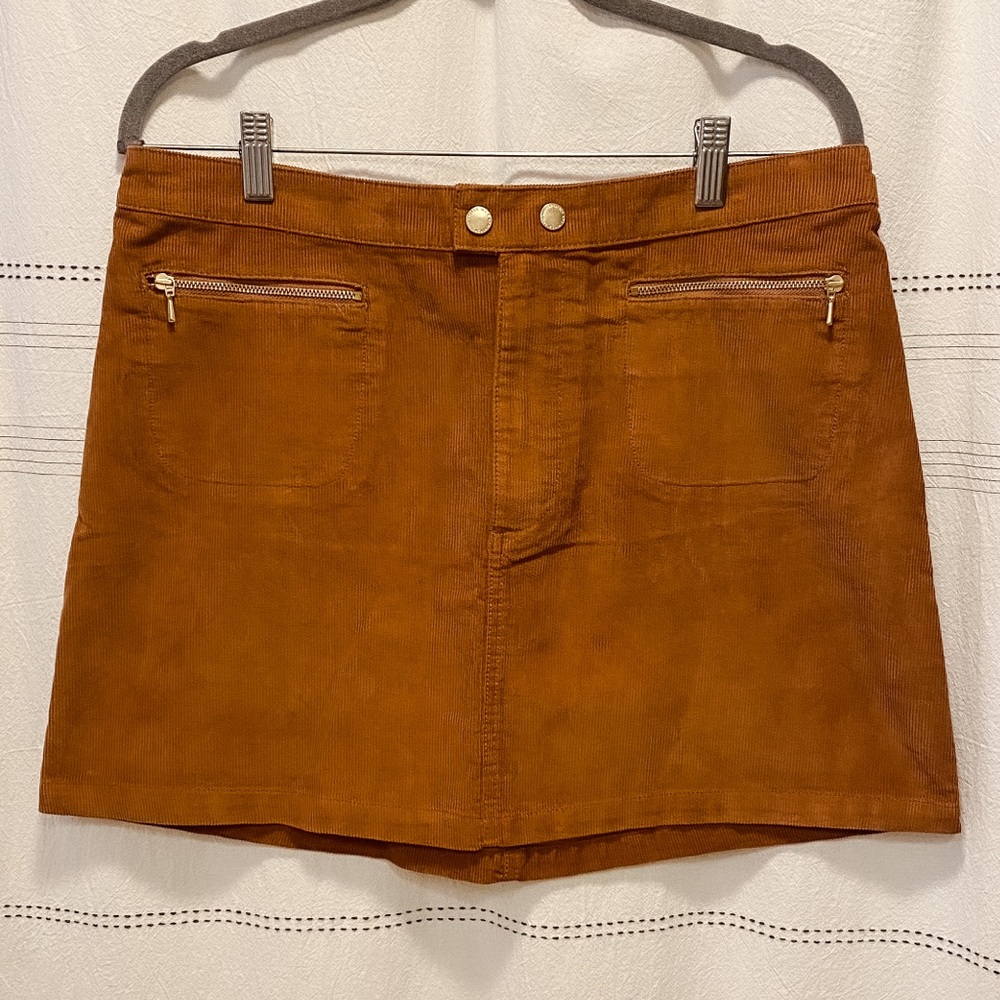 NWT Abercrombie Brown Corduroy Mini Skirt